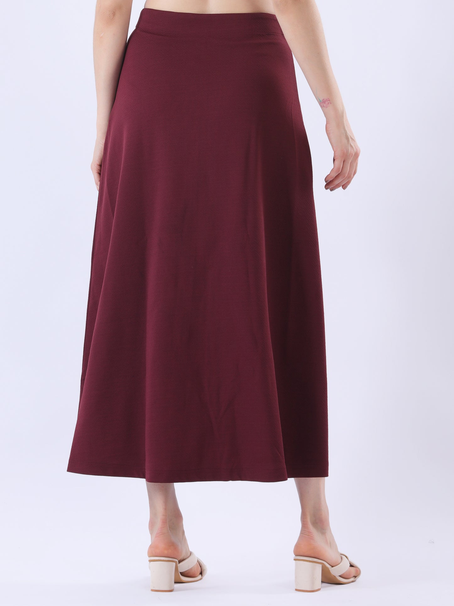 A-Line Skirt with Button Down Front