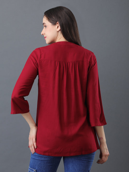 Solid Maroon Top
