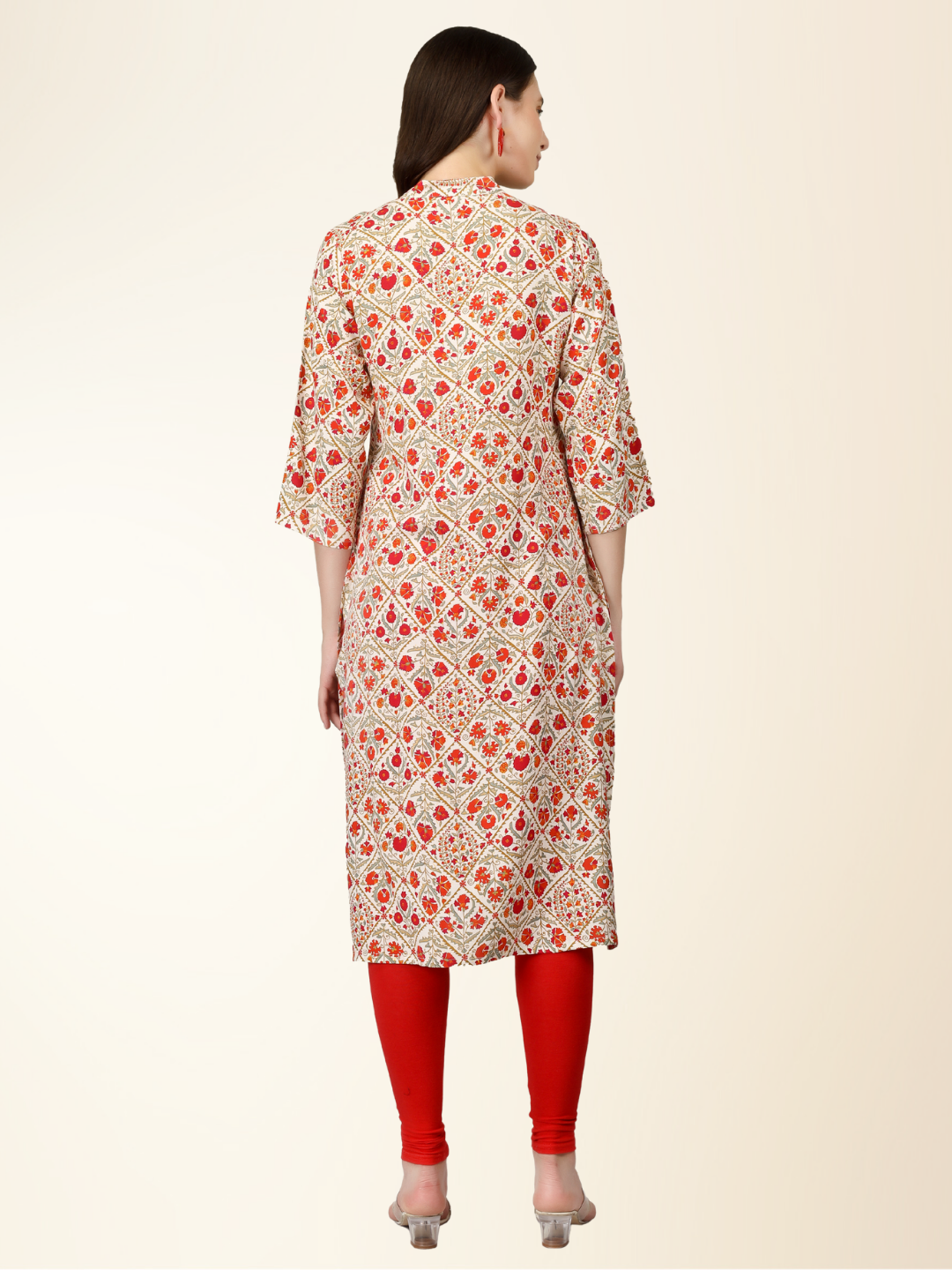 Multicolor Floral Printed Straight Kurti – Elegant Rayon Blend for Everyday & Festive Wear