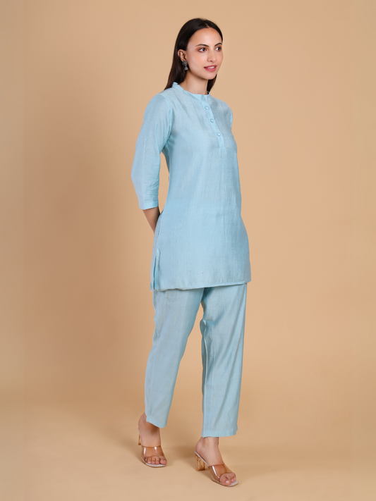 Sky Blue Vertican Kurta Set
