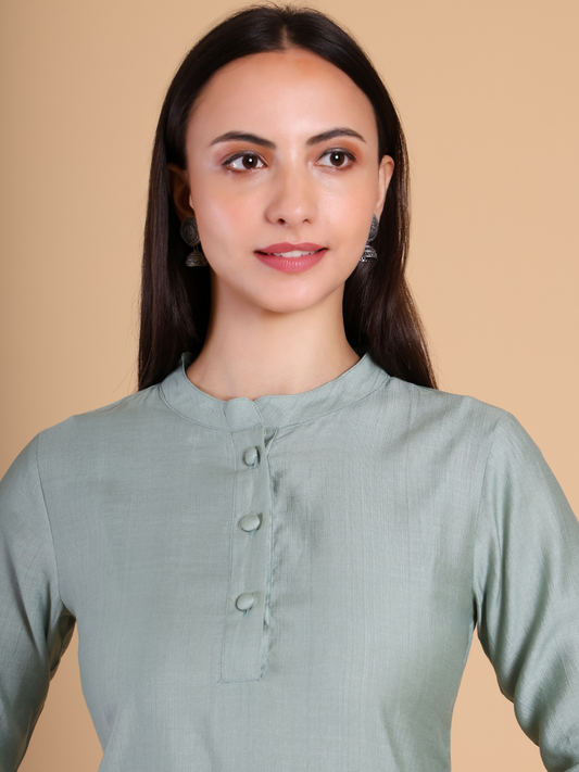 Light Grey Vertican Kurta Set