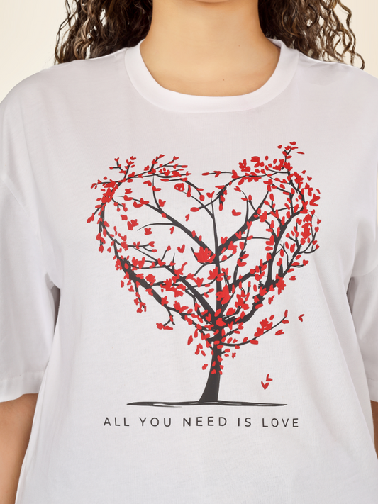 “All You Need Is Love” Tree Graphic Tee