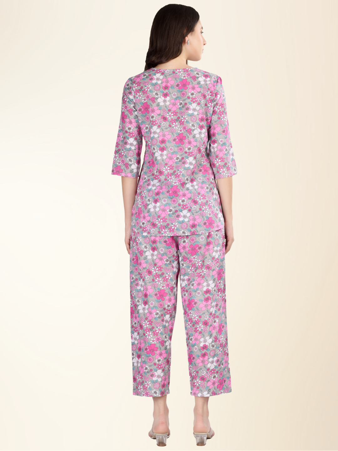 Floral Printed Multicolour Coord Set – Soft, Stylish & Easy to Wear