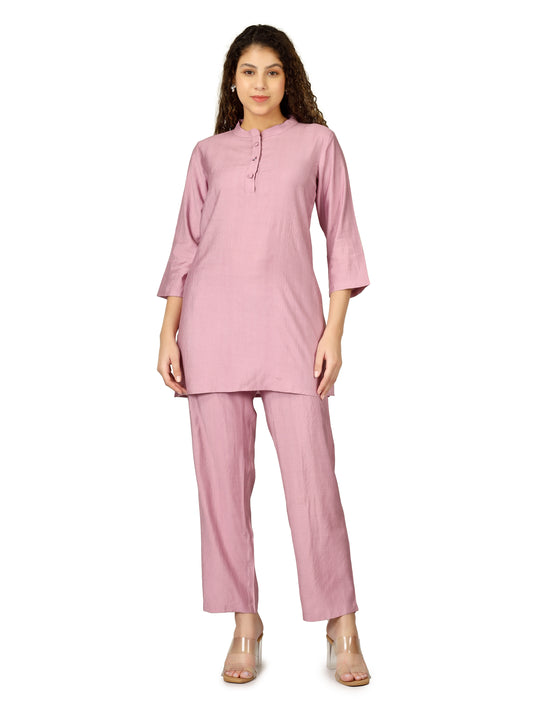 Pink Vertican Kurta Set