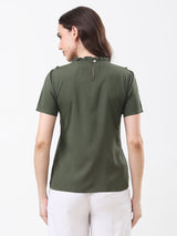 Olive Structured Everyday Top