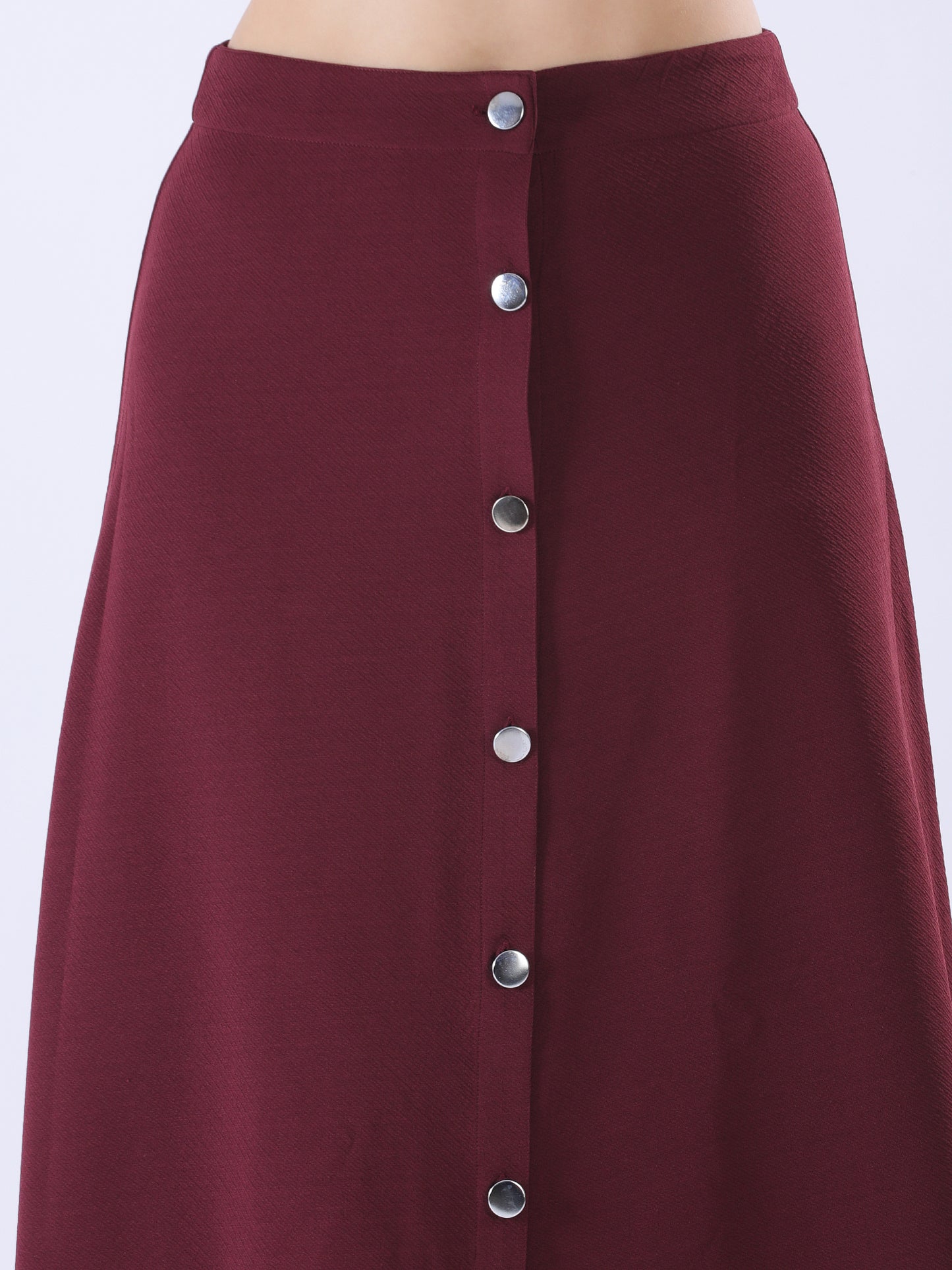 A-Line Skirt with Button Down Front