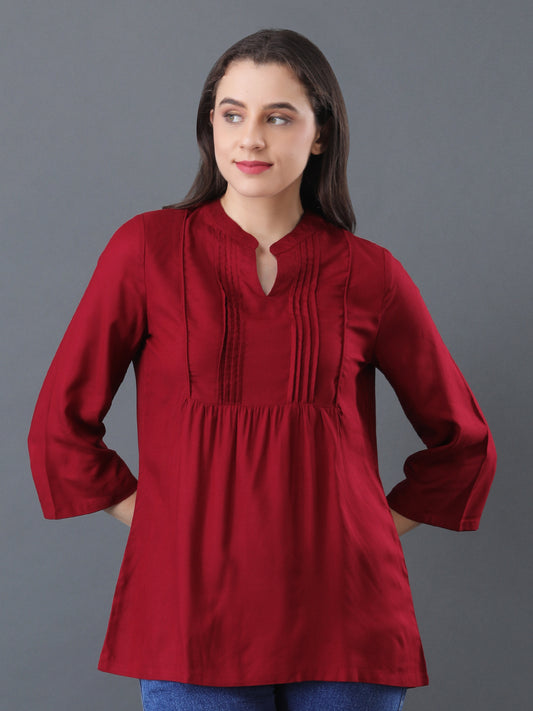 Solid Maroon Top