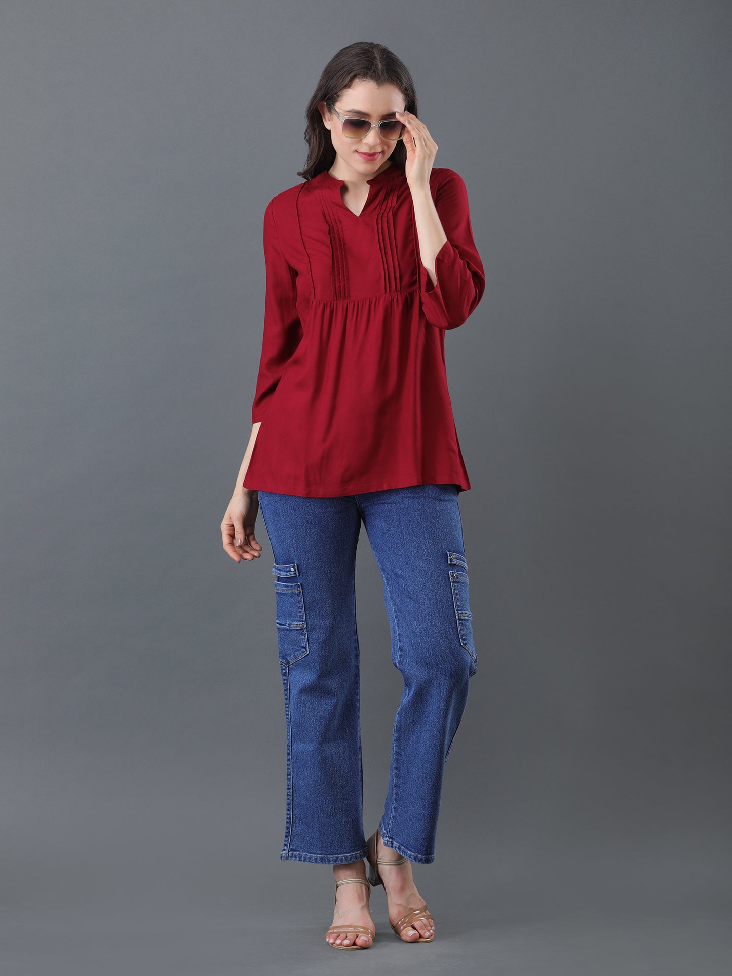Solid Maroon Top