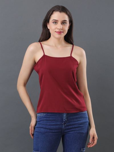 Spaghetti Strap Camisole – Maroon