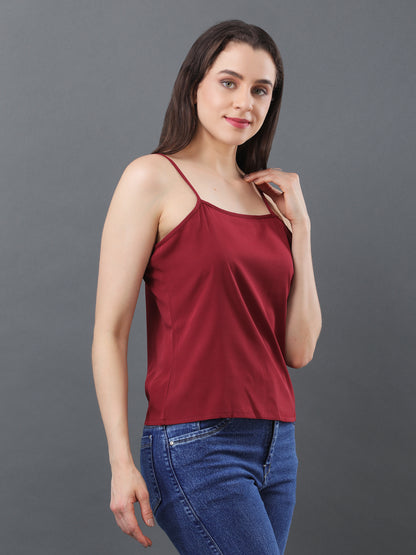 Spaghetti Strap Camisole – Maroon