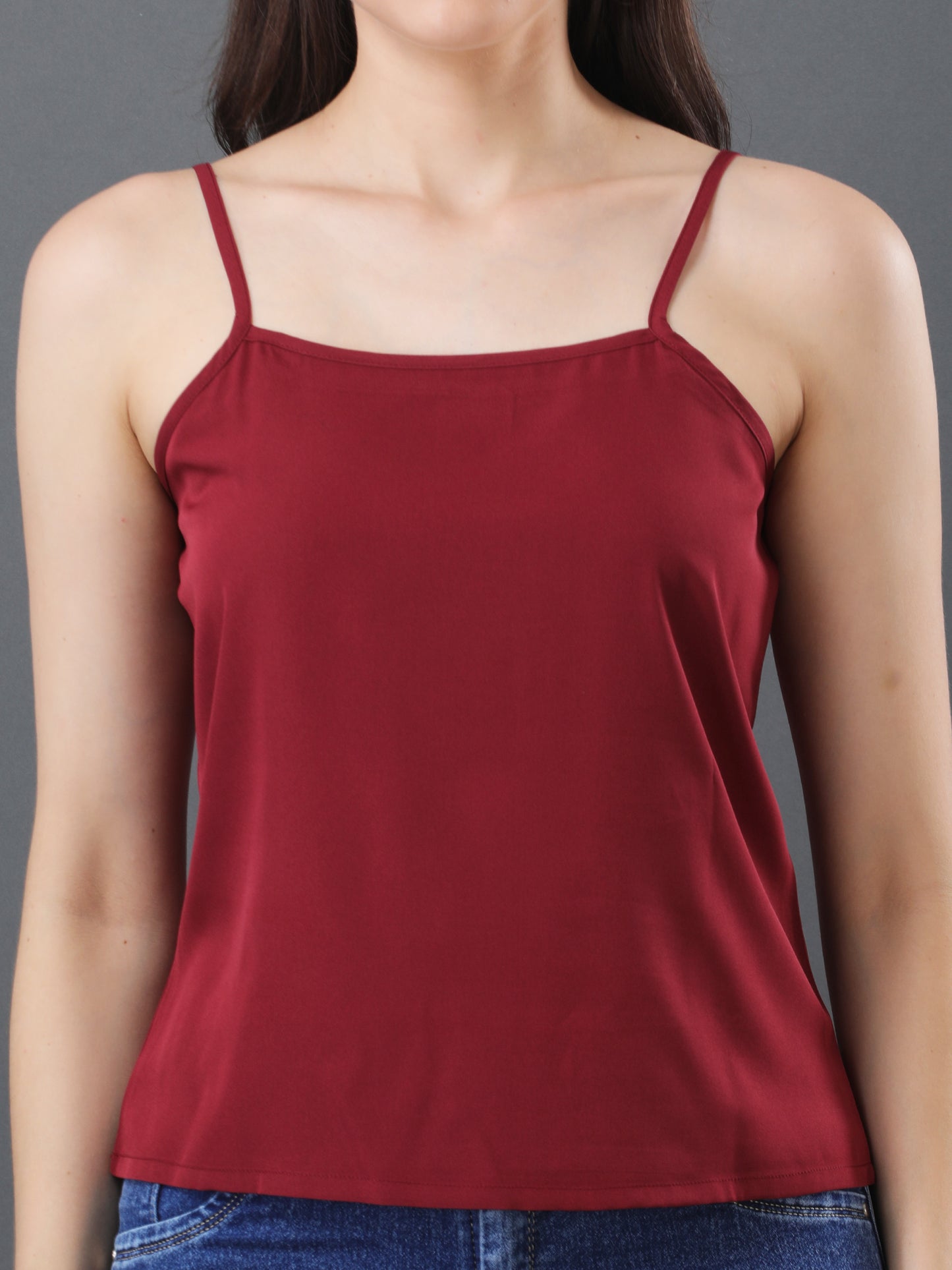Spaghetti Strap Camisole – Maroon