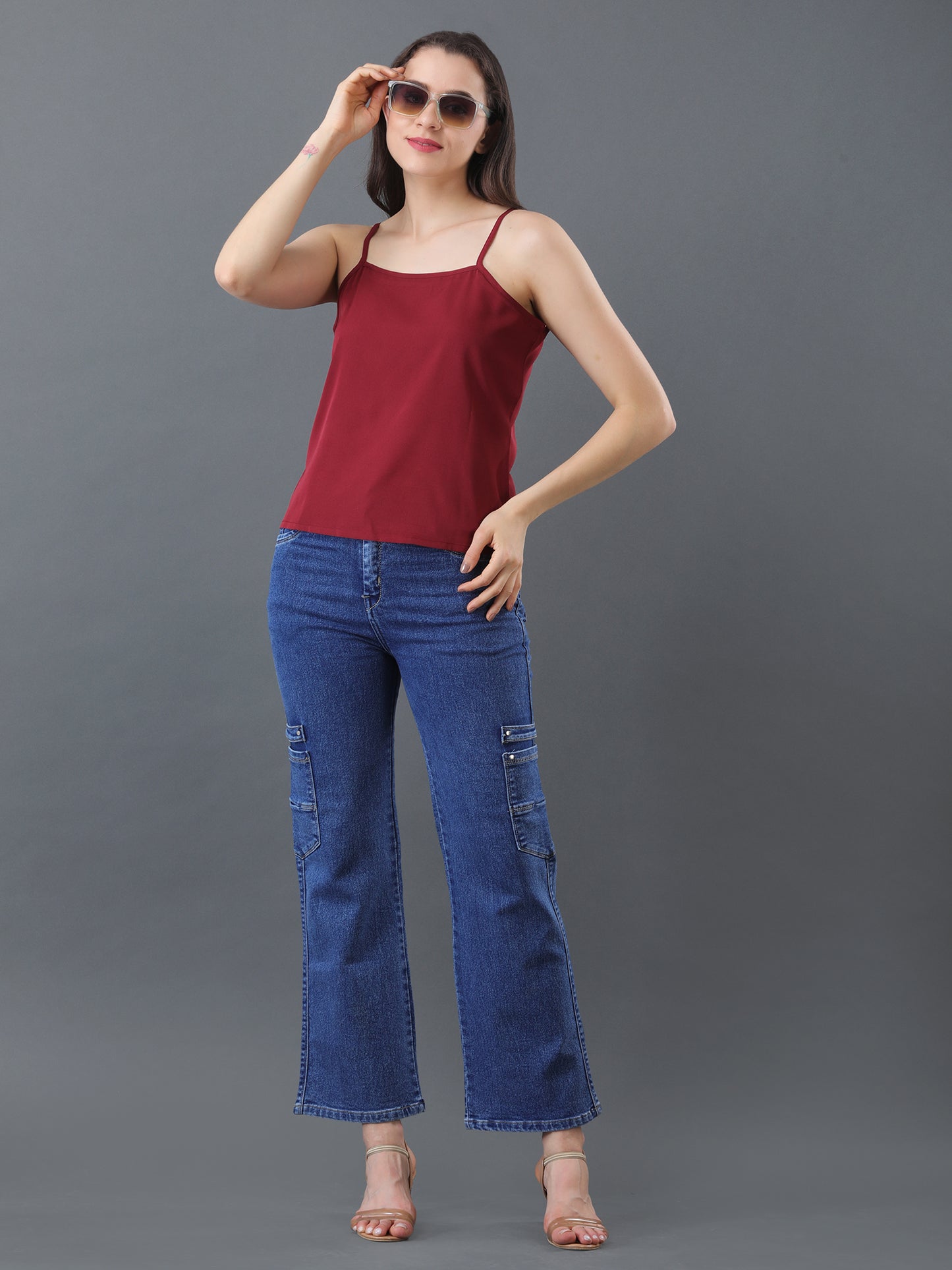 Spaghetti Strap Camisole – Maroon
