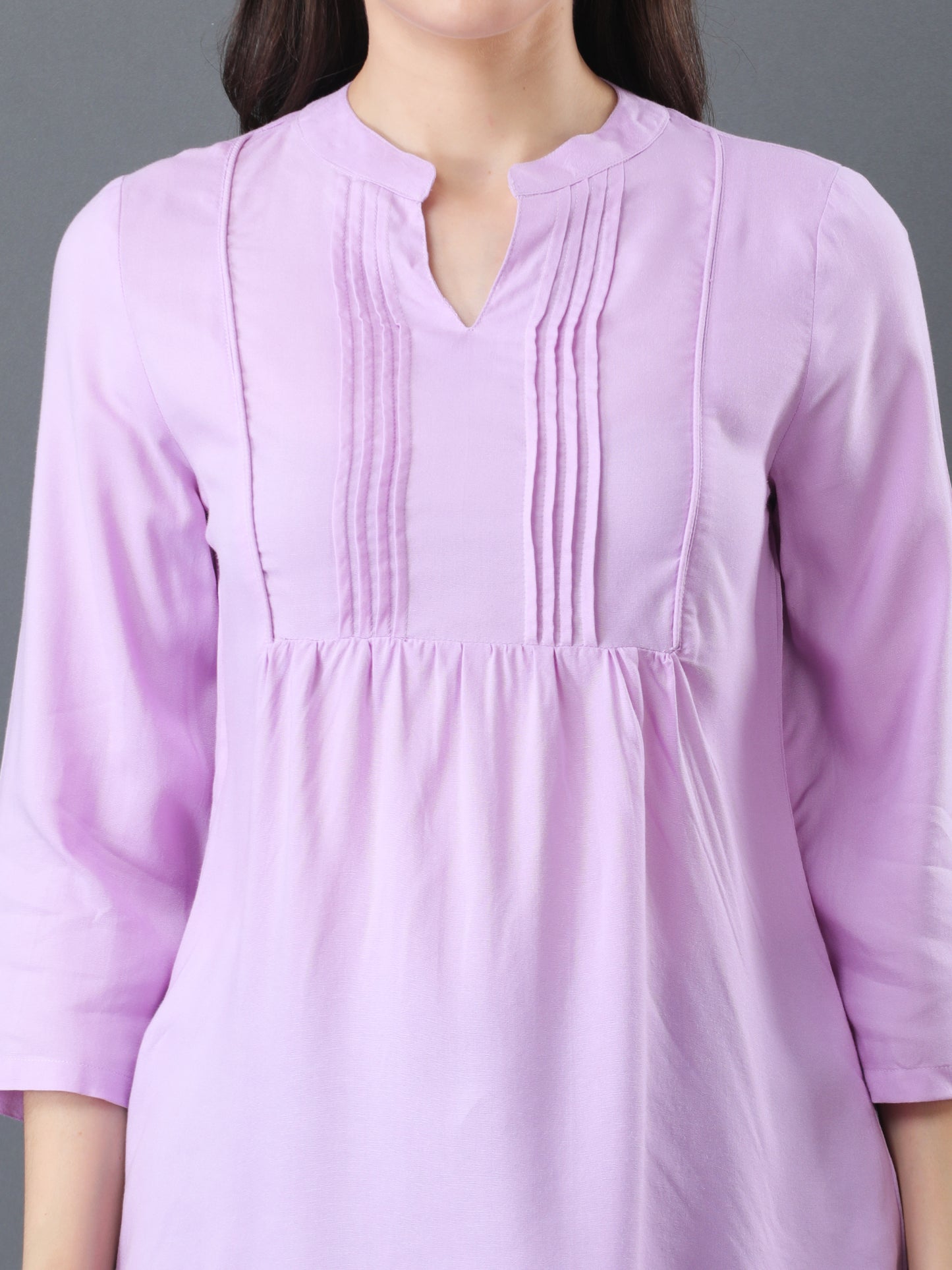 Pleated Flare Top – Lavender