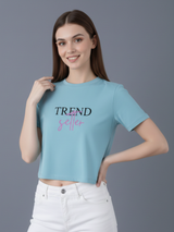 Women Solid Color Crop Top