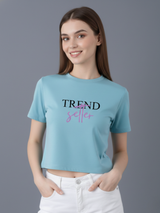Women Solid Color Crop Top