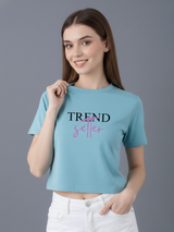 Women Solid Color Crop Top
