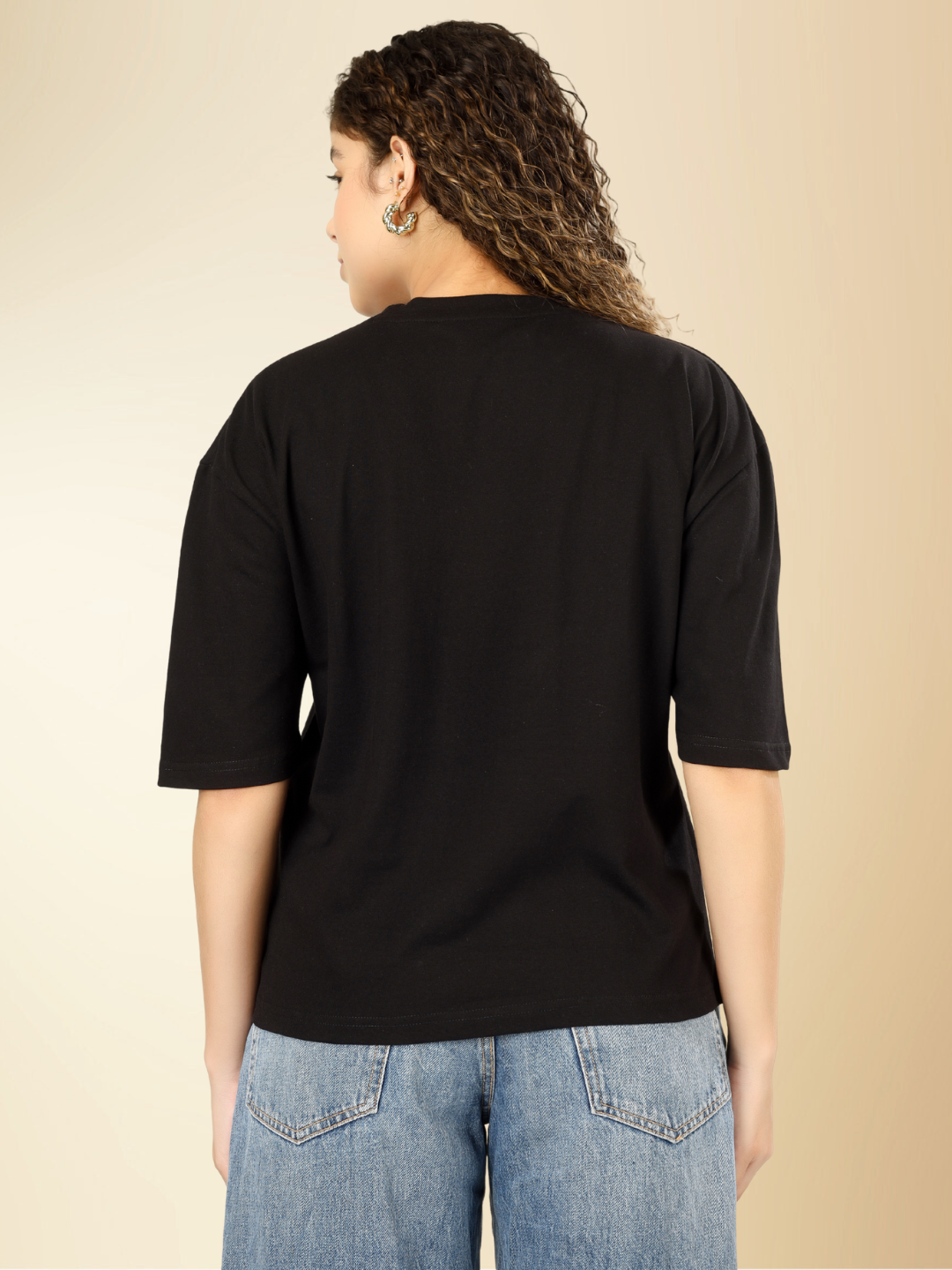 Cotton Graphic T-Shirt for Women – Casual Round Neck Tee