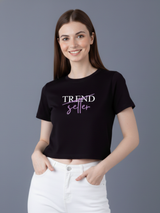 Women Solid Color Crop Top