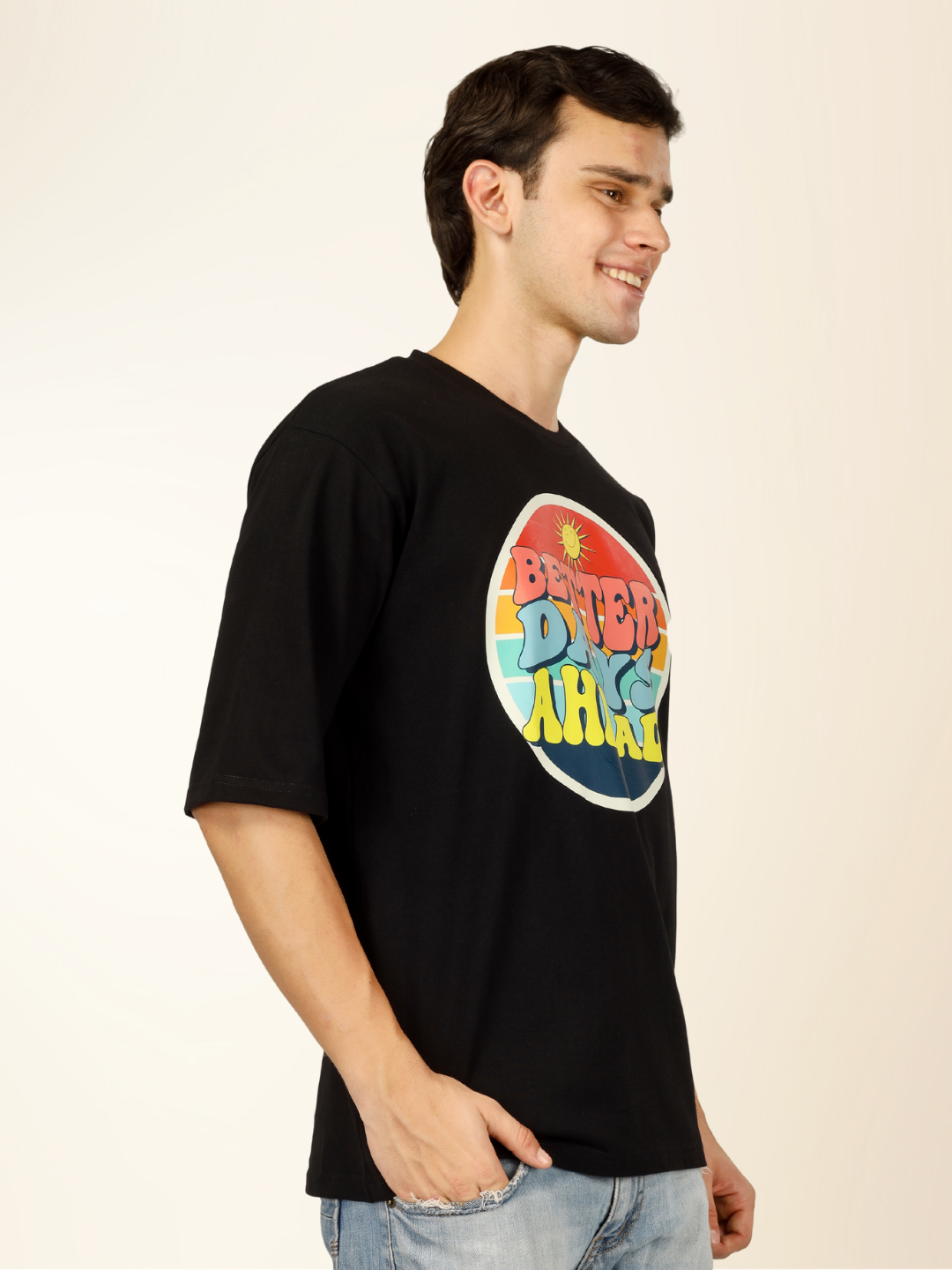 Men’s Regular Fit Cotton T-Shirt – Classic Comfort with Everyday Style - Black