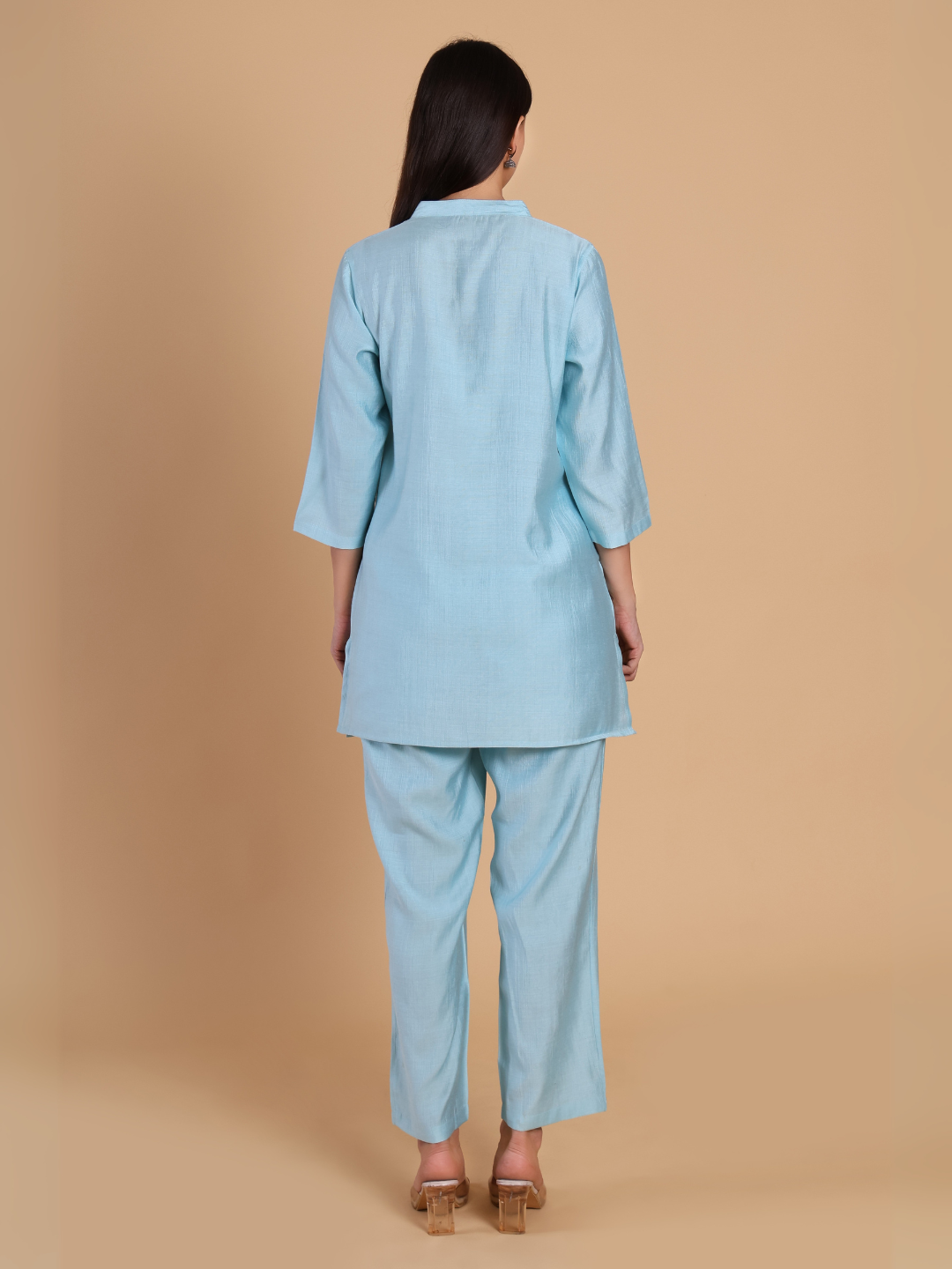 Sky Blue Vertican Kurta Set
