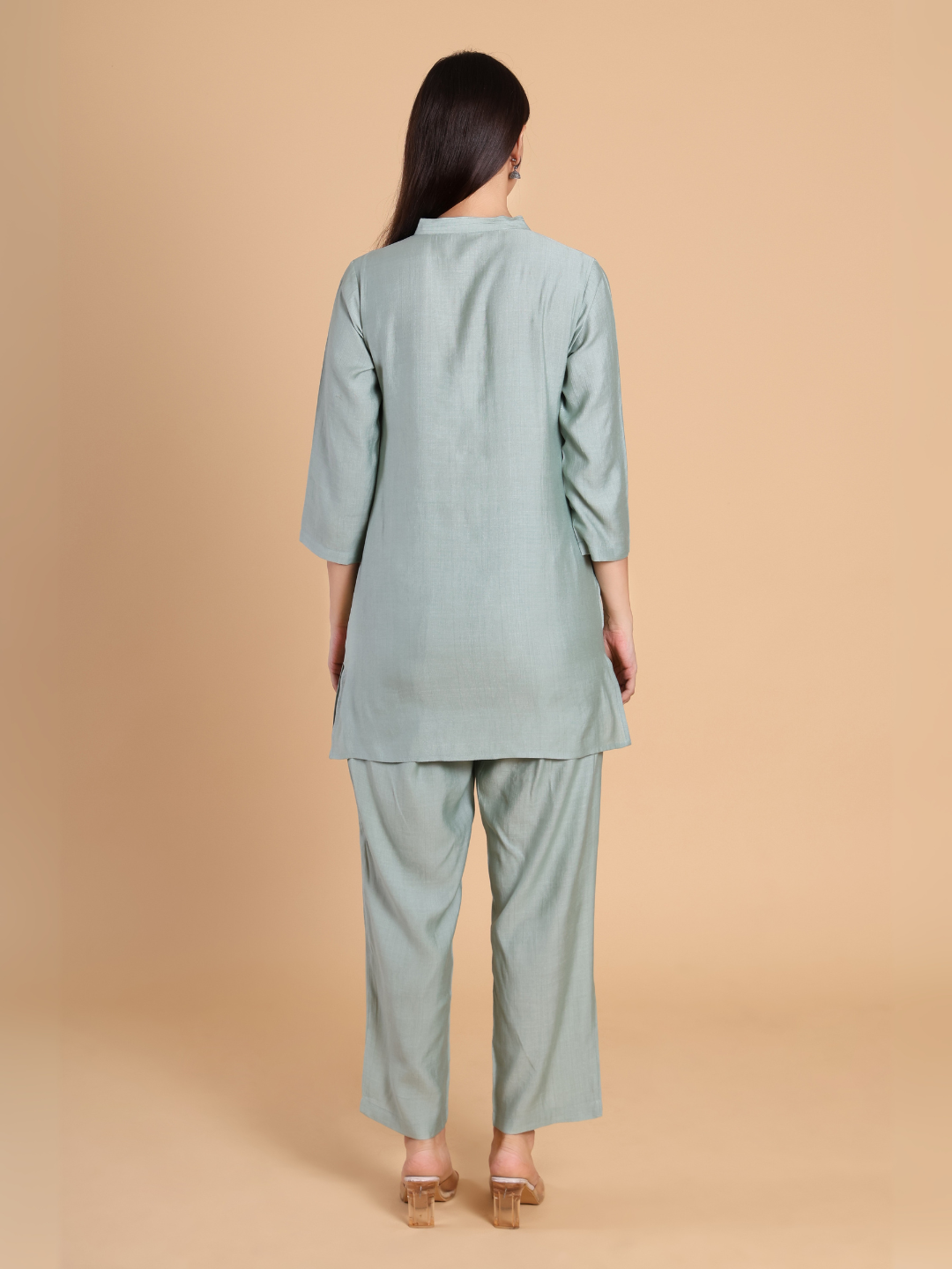 Light Grey Vertican Kurta Set