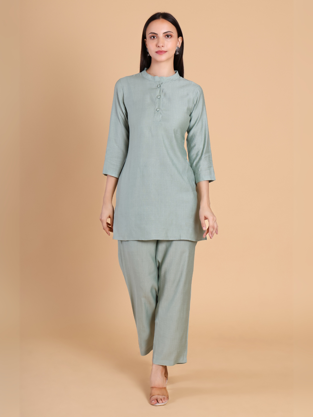 Light Grey Vertican Kurta Set