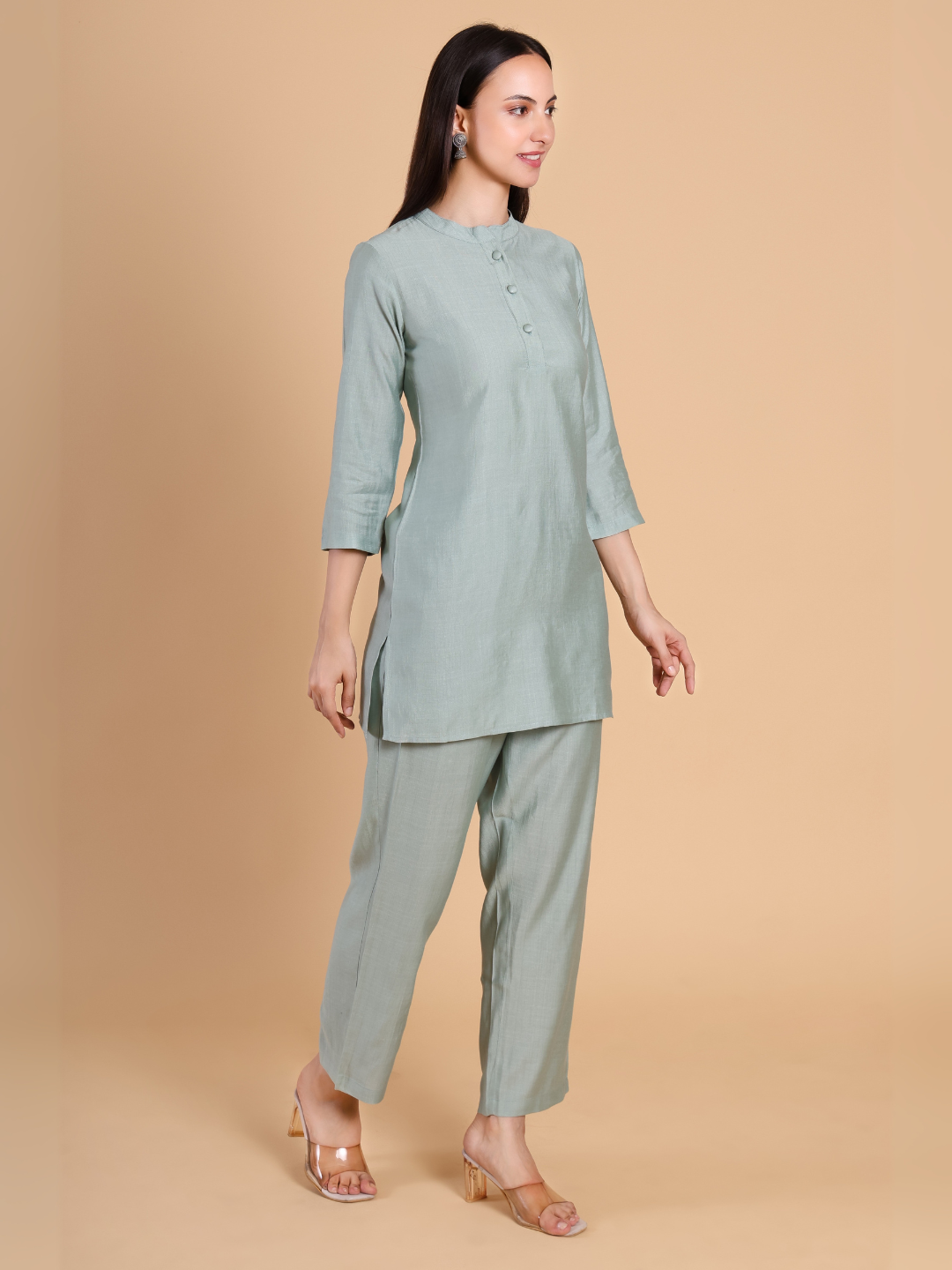 Light Grey Vertican Kurta Set
