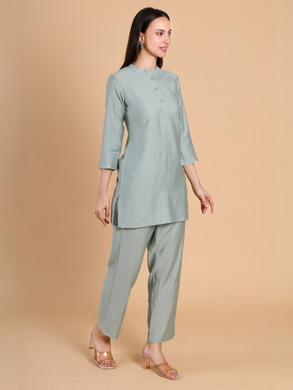Light Grey Vertican Kurta Set