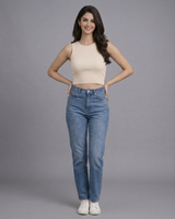 Sleeveless Ribbed Tank Top
