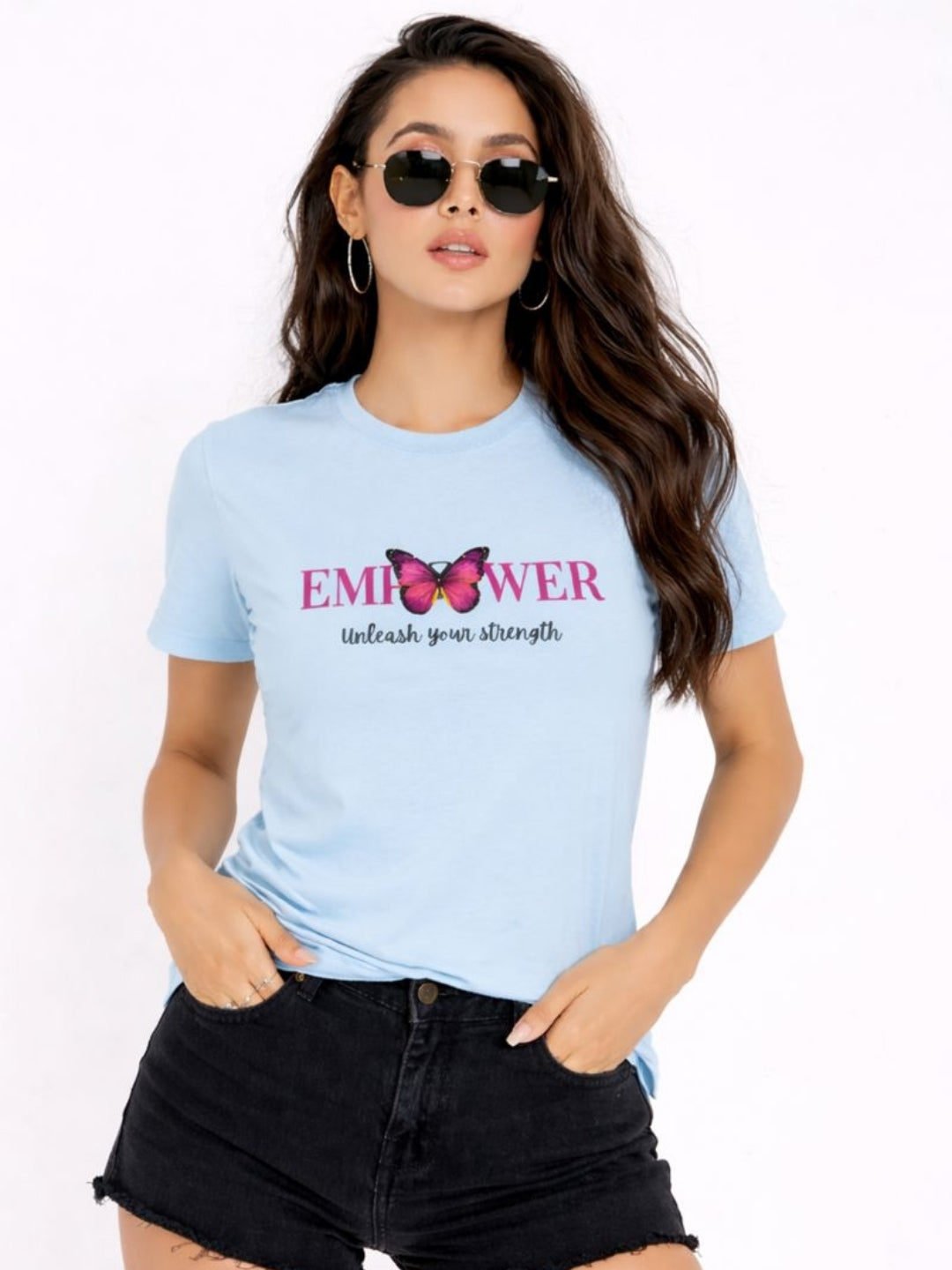 Women Printed Empower Cotton T-Shirt | Regular Fit