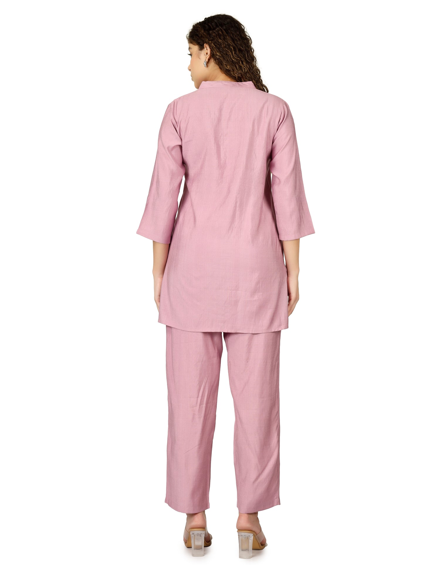 Pink Vertican Kurta Set