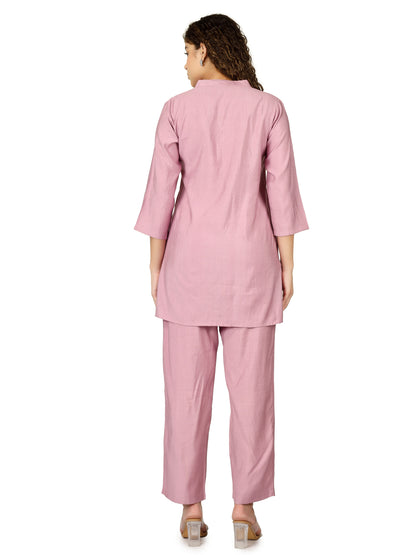 Pink Vertican Kurta Set