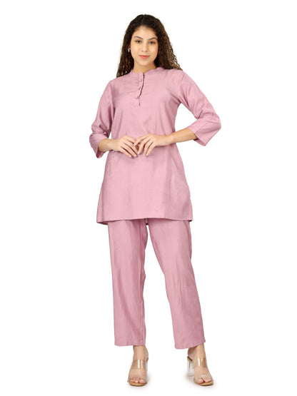 Pink Vertican Kurta Set
